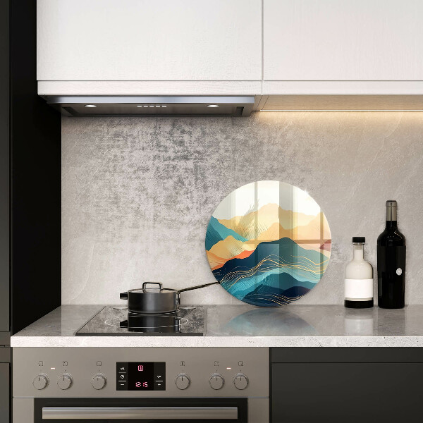 Cutting board Abstract mountain landscape