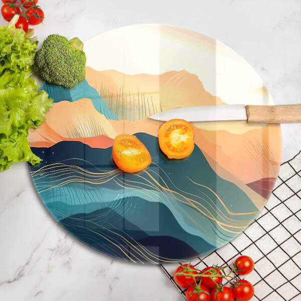 Cutting board Abstract mountain landscape