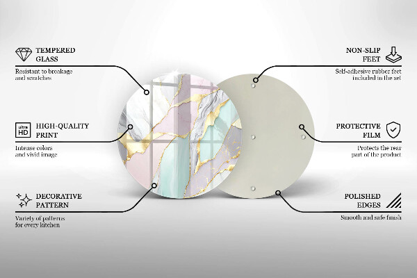 Cutting board Pastel marble