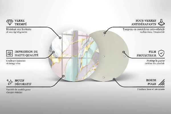 Cutting board Pastel marble