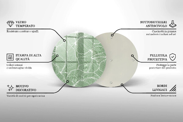 Cutting board Linear leaves