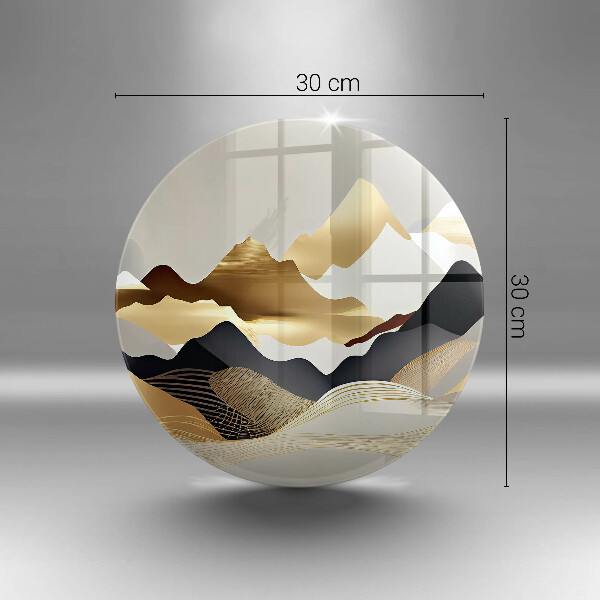 Cutting board Abstraction of golden mountains