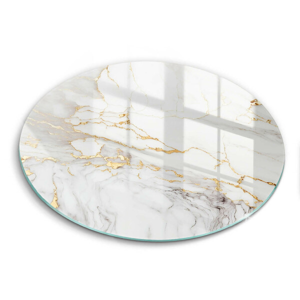 Cutting board Light marble with gold