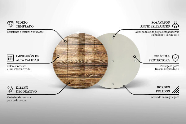 Glass worktop saver Wood texture boards
