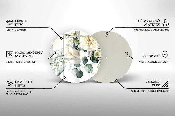 Chopping board Watercolor flowers