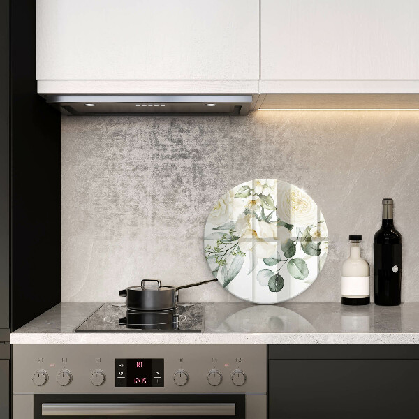 Chopping board Watercolor flowers