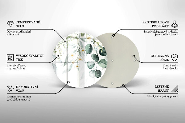 Chopping board Watercolor plants