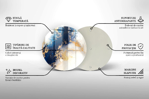 Chopping board Abstraction with blue