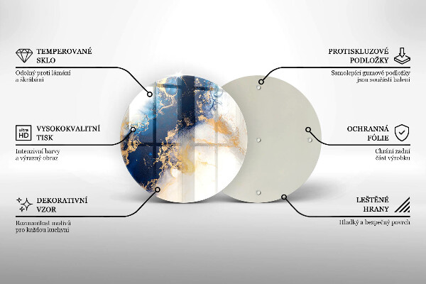 Chopping board Abstraction with blue