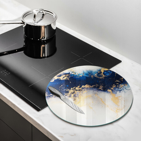 Chopping board Abstraction with blue