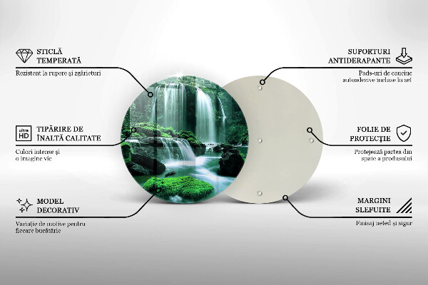 Chopping board Wild waterfall in the jungle