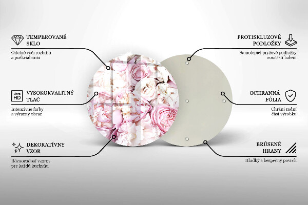 Chopping board Peony bouquet