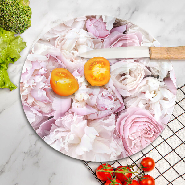 Chopping board Peony bouquet