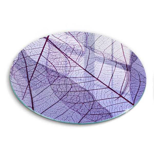 Glass cutting board Leaves with veins