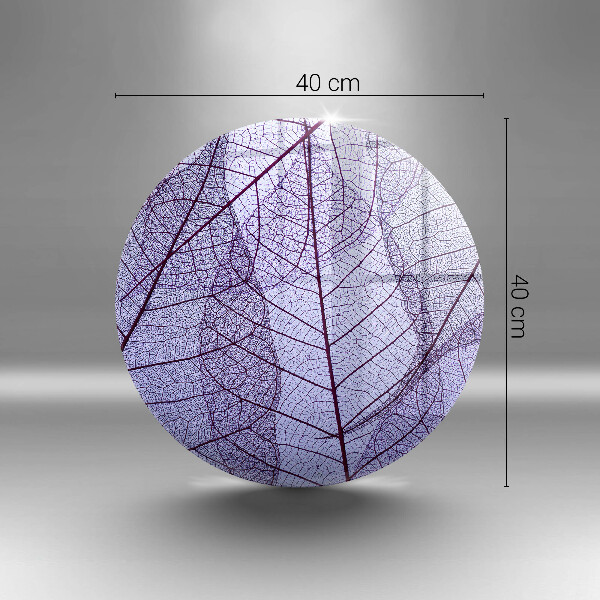 Glass cutting board Leaves with veins