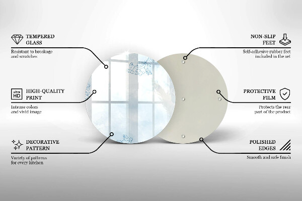 Kitchen worktop protector Delicate background