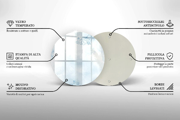 Kitchen worktop protector Delicate background