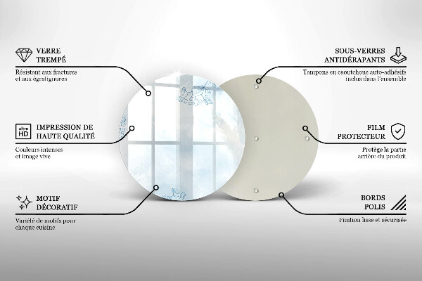 Kitchen worktop protector Delicate background