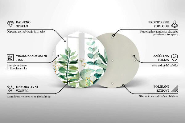 Kitchen worktop protector Plant leaves illustration