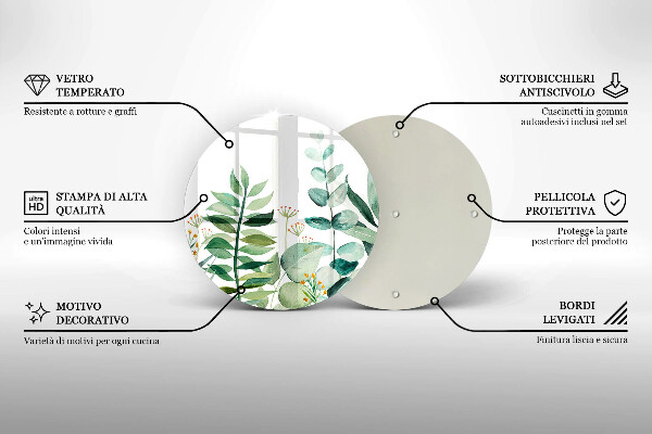Kitchen worktop protector Plant leaves illustration