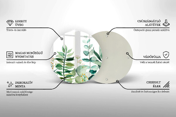 Kitchen worktop protector Plant leaves illustration