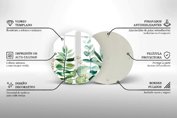 Kitchen worktop protector Plant leaves illustration