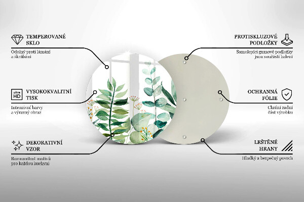 Kitchen worktop protector Plant leaves illustration