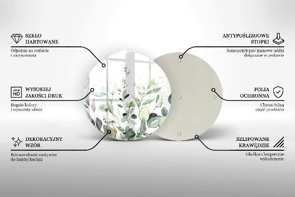 Kitchen worktop protector Watercolor plants