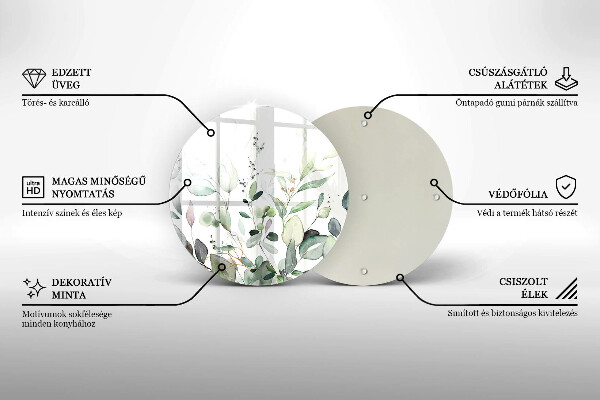 Kitchen worktop protector Watercolor plants