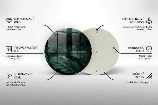 Kitchen worktop protector Dark leaves