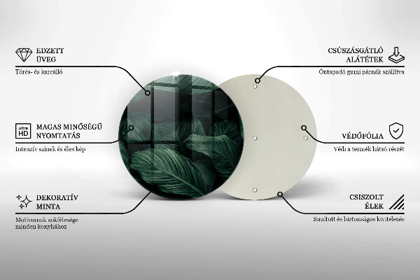 Kitchen worktop protector Dark leaves