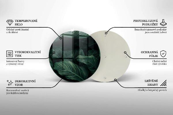 Kitchen worktop protector Dark leaves