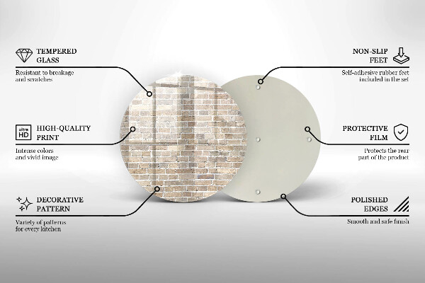 Kitchen worktop protector Wall bright bricks