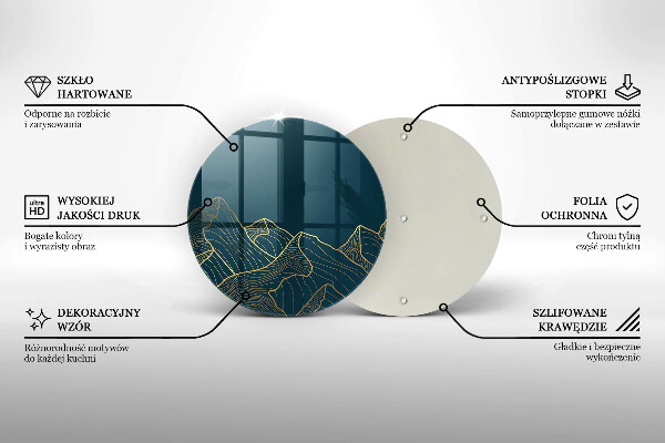 Kitchen worktop protector Abstract mountains