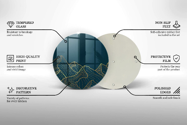 Kitchen worktop protector Abstract mountains