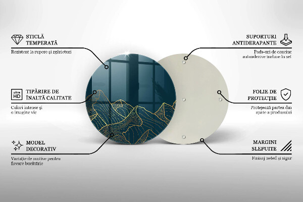 Kitchen worktop protector Abstract mountains