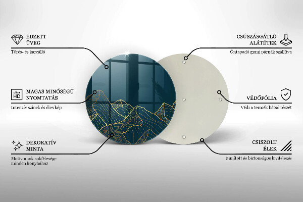 Kitchen worktop protector Abstract mountains