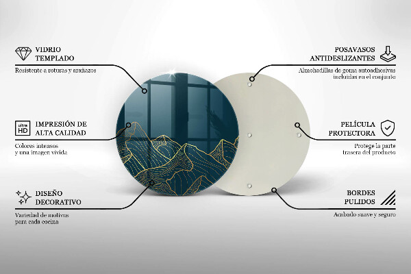 Kitchen worktop protector Abstract mountains