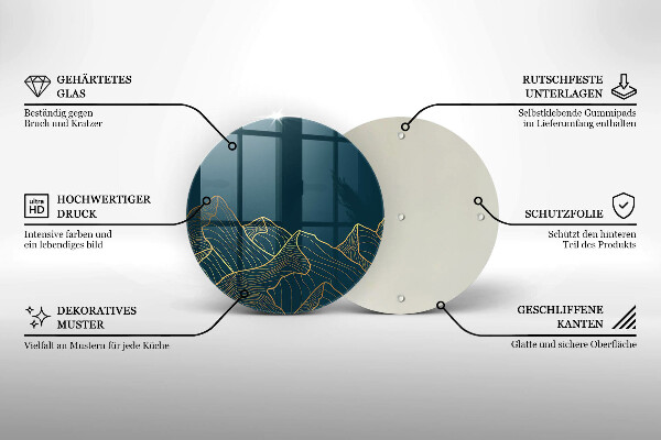 Kitchen worktop protector Abstract mountains