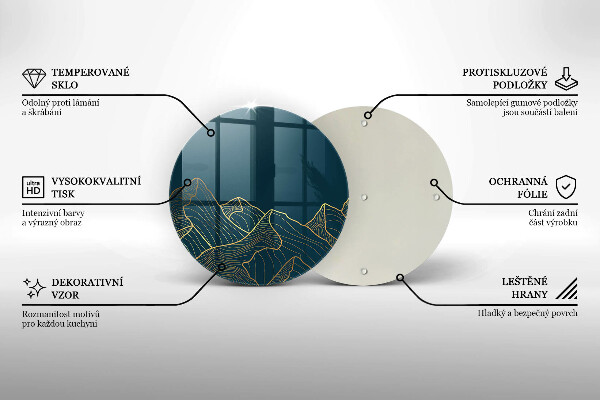 Kitchen worktop protector Abstract mountains