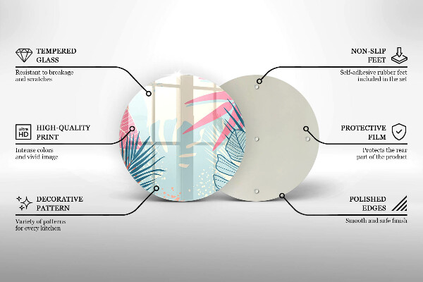 Kitchen worktop protector Pastel leaves