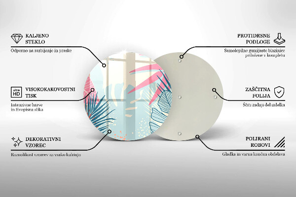 Kitchen worktop protector Pastel leaves