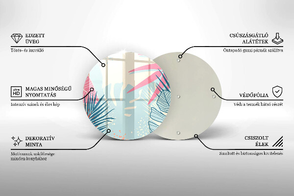 Kitchen worktop protector Pastel leaves