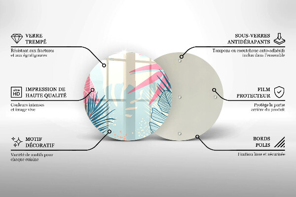 Kitchen worktop protector Pastel leaves