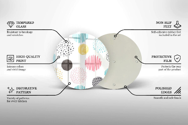 Kitchen worktop protector Painted shapes