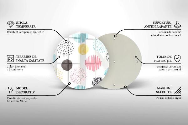 Kitchen worktop protector Painted shapes