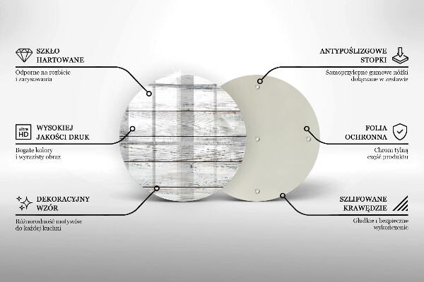 Kitchen worktop protector Bright wooden boards