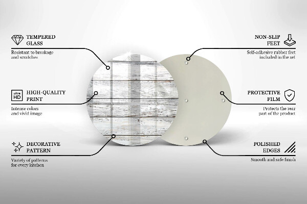 Kitchen worktop protector Bright wooden boards