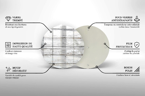 Kitchen worktop protector Bright wooden boards