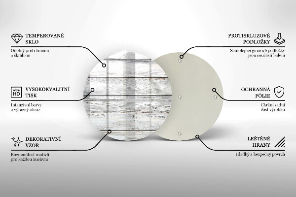Kitchen worktop protector Bright wooden boards